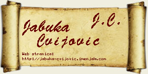 Jabuka Cvijović vizit kartica